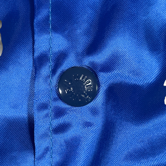 Vintage Teamsters Jacket Adult LARGE Blue King Louie Satin Bomber Union Made 80s - Picture 6 of 10